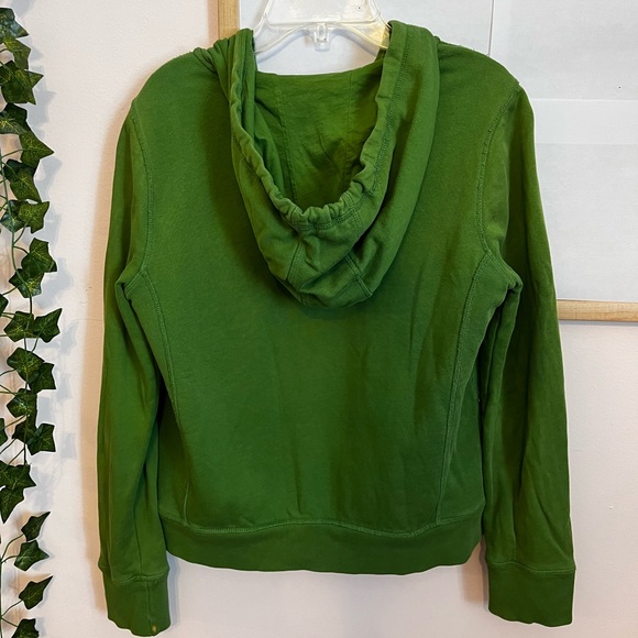 J. Crew Green Fleece Zip Up, womens size S - Picture 3 of 3